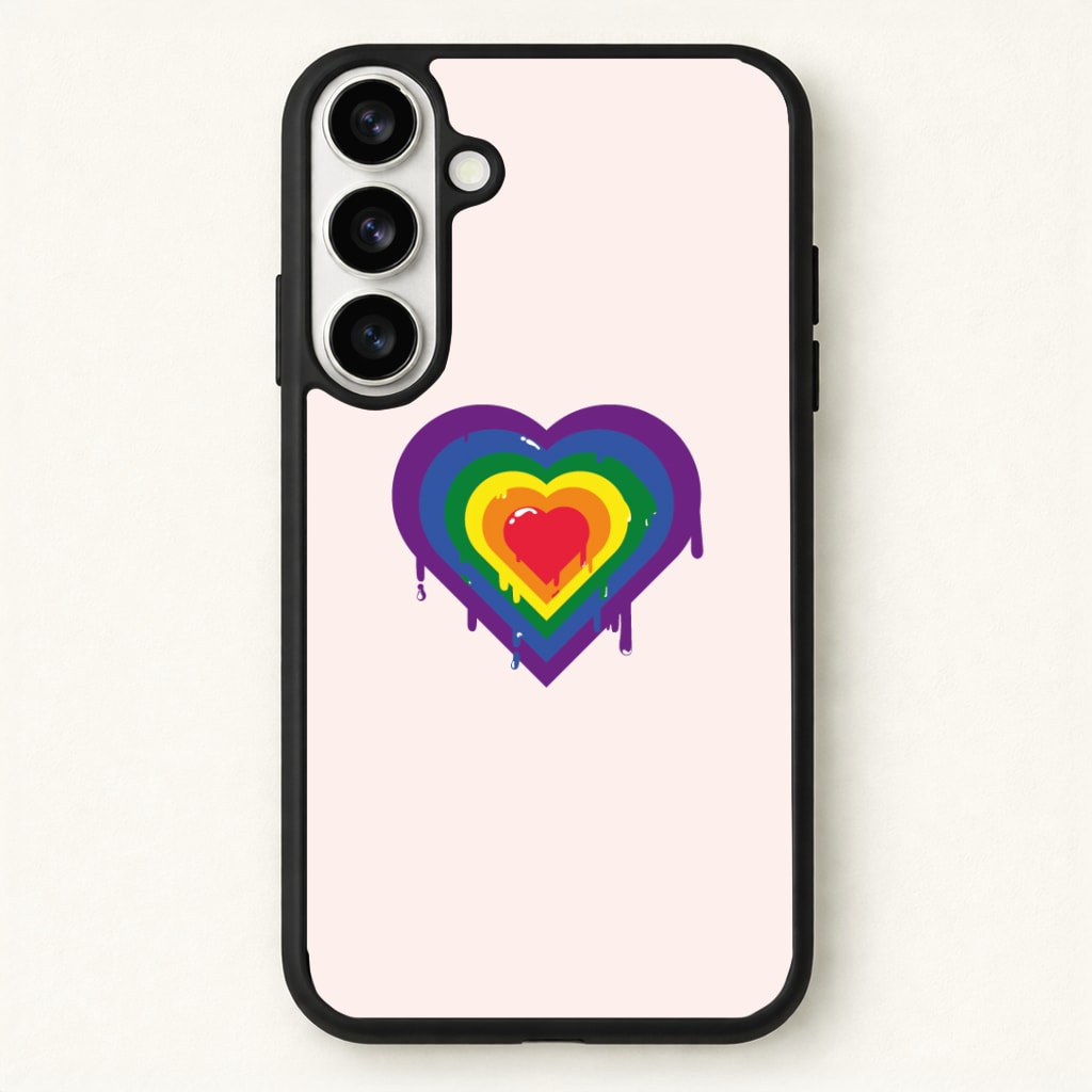 Dripped heart - Pride Phone Case for Galaxy S26 Plus