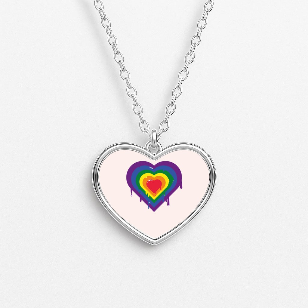 Dripped heart - Pride Heart Necklace