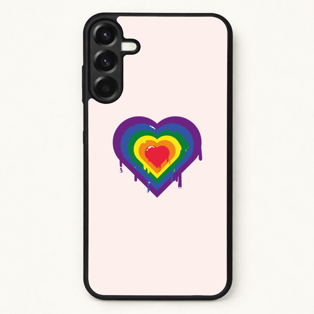 Dripped heart - Pride Phone Case for Galaxy A17