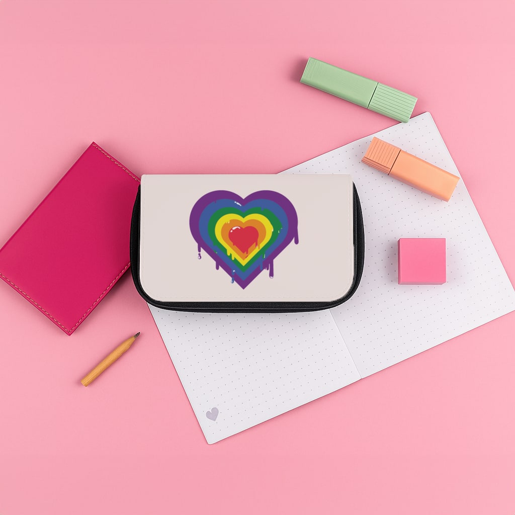 Dripped heart - Pride Pencil Case