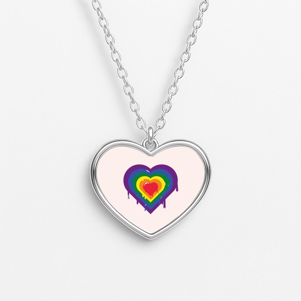 Dripped heart - Pride Necklace