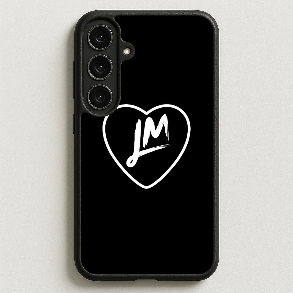 Little Mix Heart Phone Case - Black for Galaxy S25FE