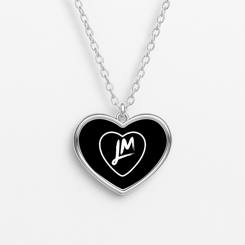 Little Mix Heart Necklace - Black