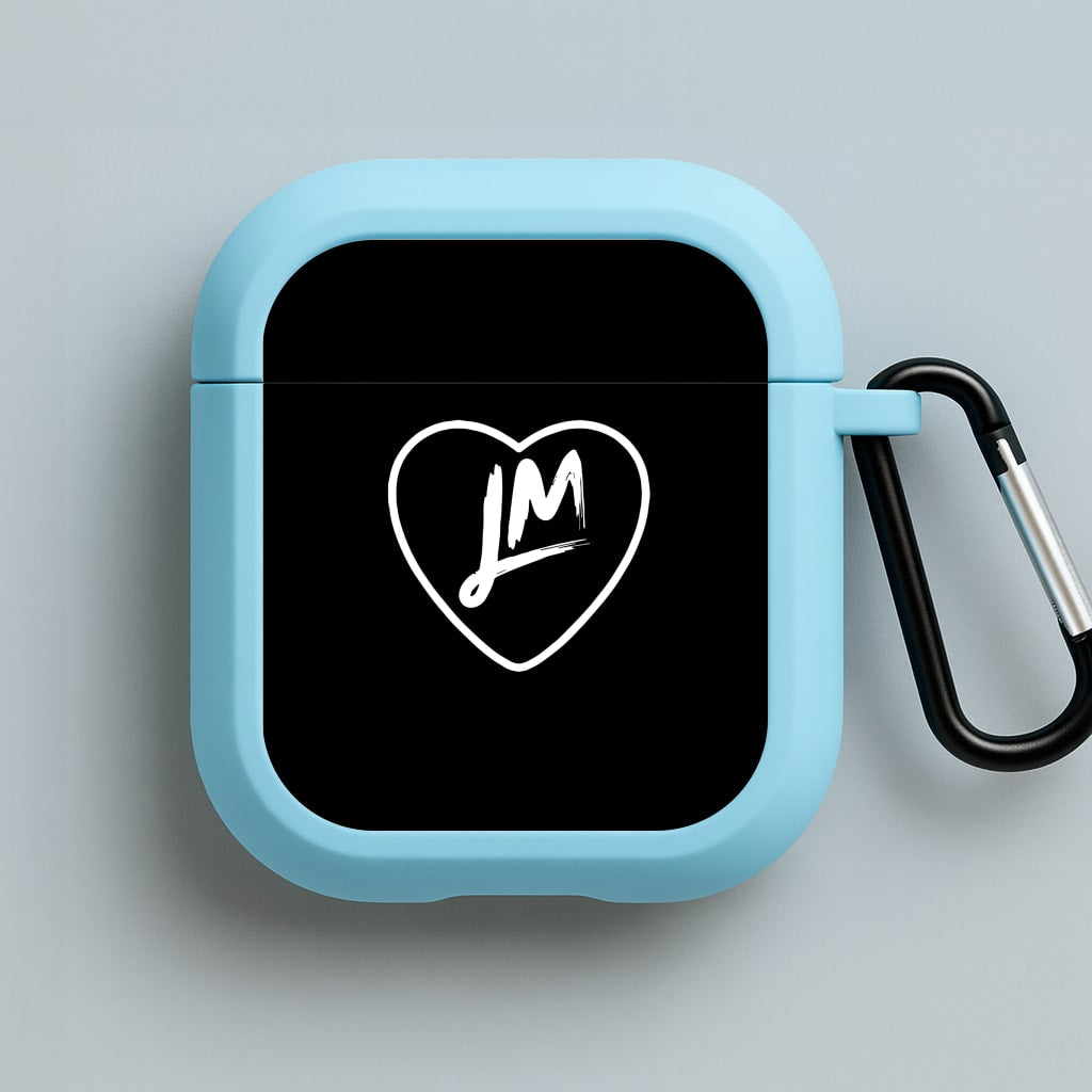 Little Mix Heart Blue AirPods Case - Black