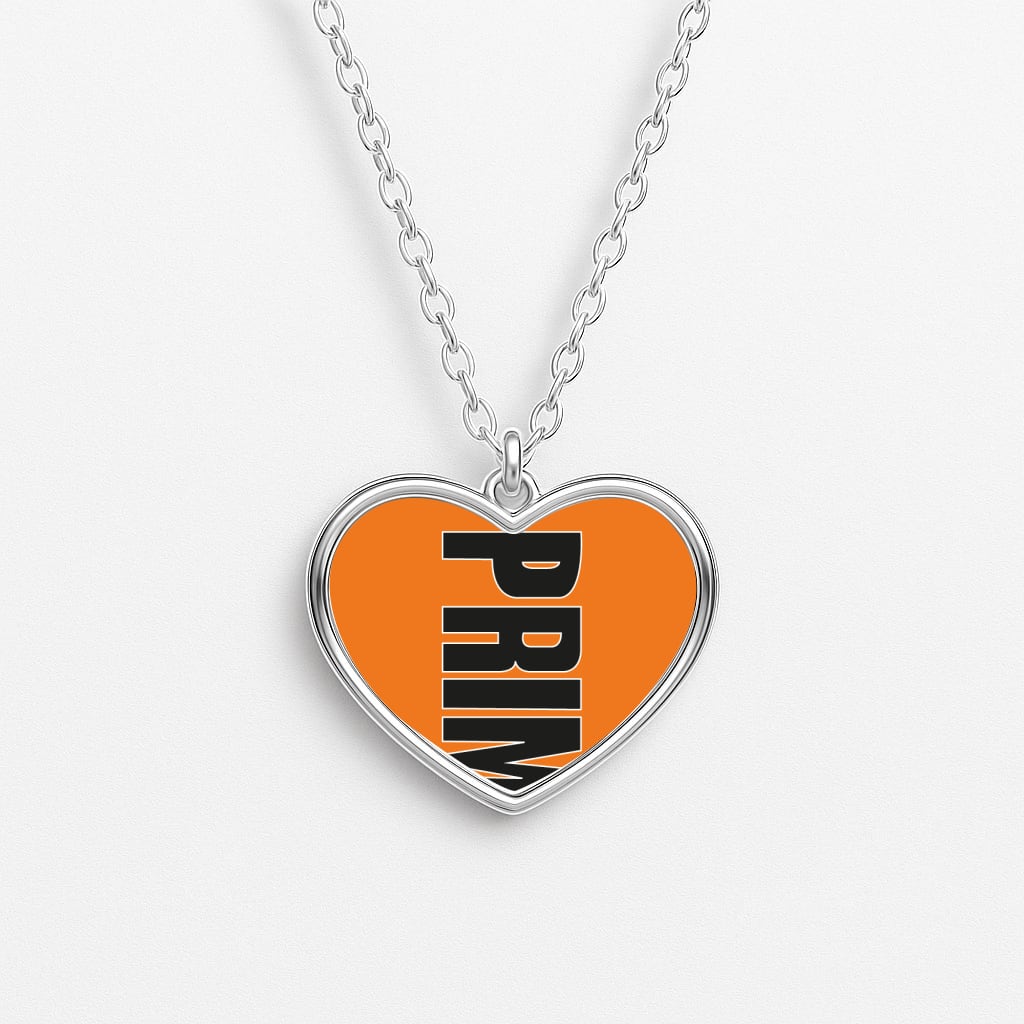 Prime - Orange Heart Necklace