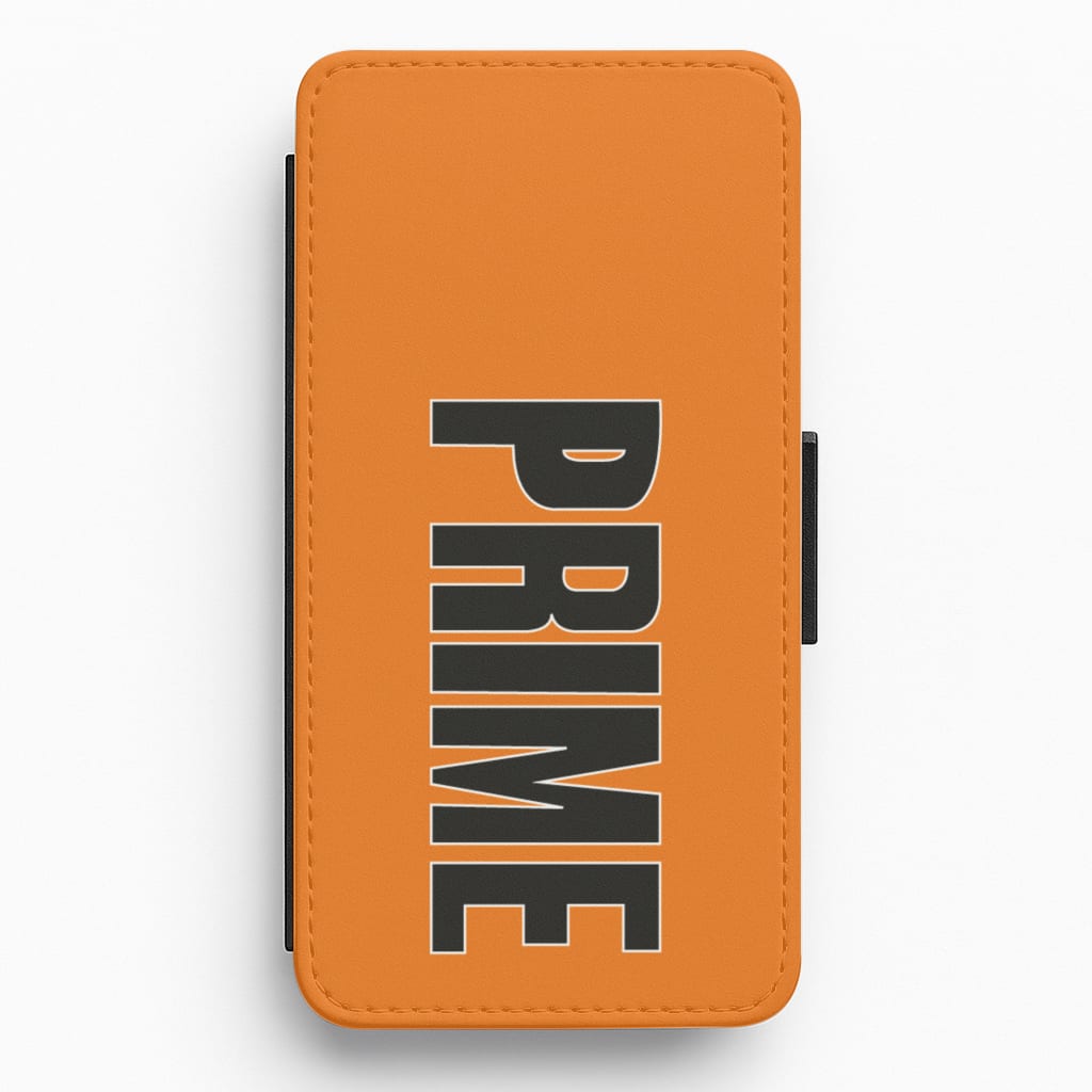Prime - Orange Flip / Wallet Phone Case