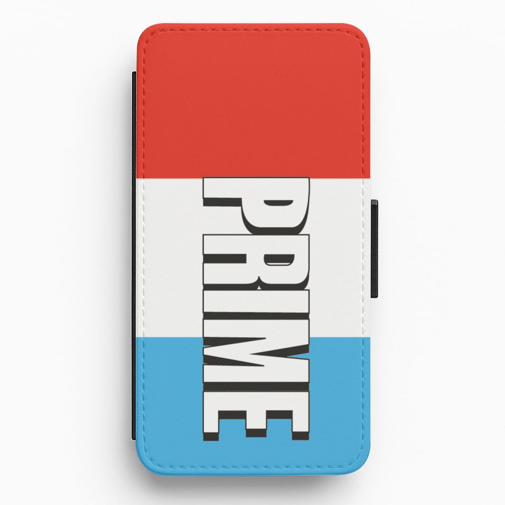Prime - White And Red Flip / Wallet Phone Case