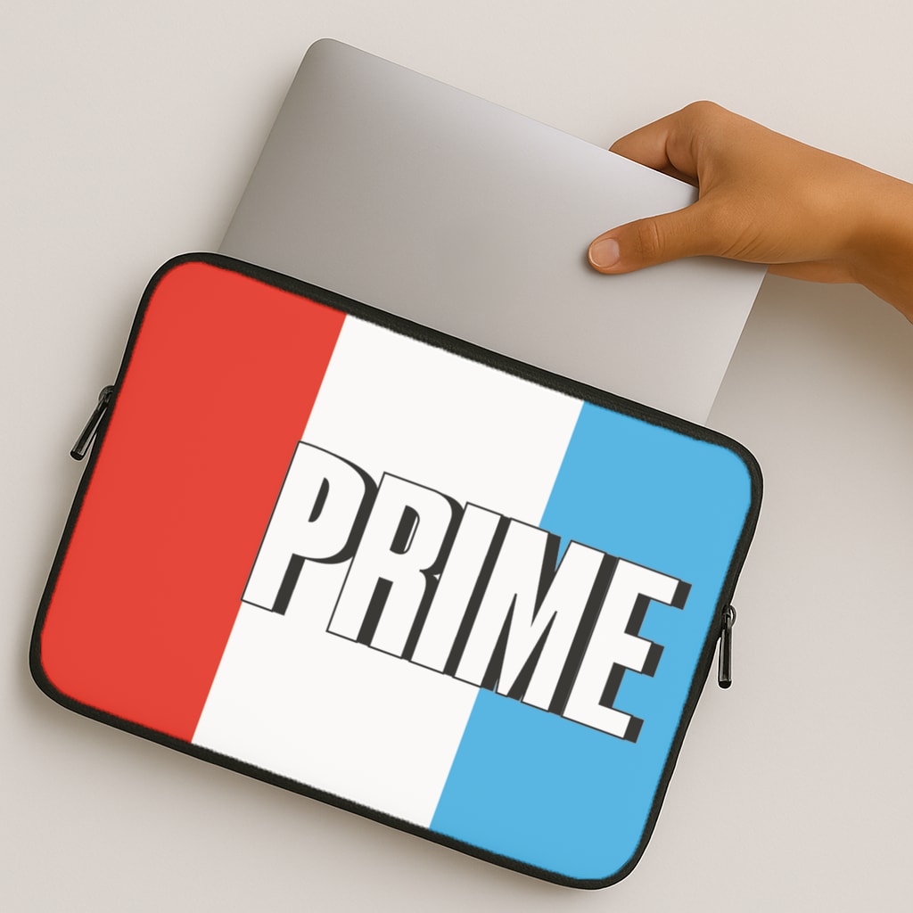 Prime - White And Red MacBook Case