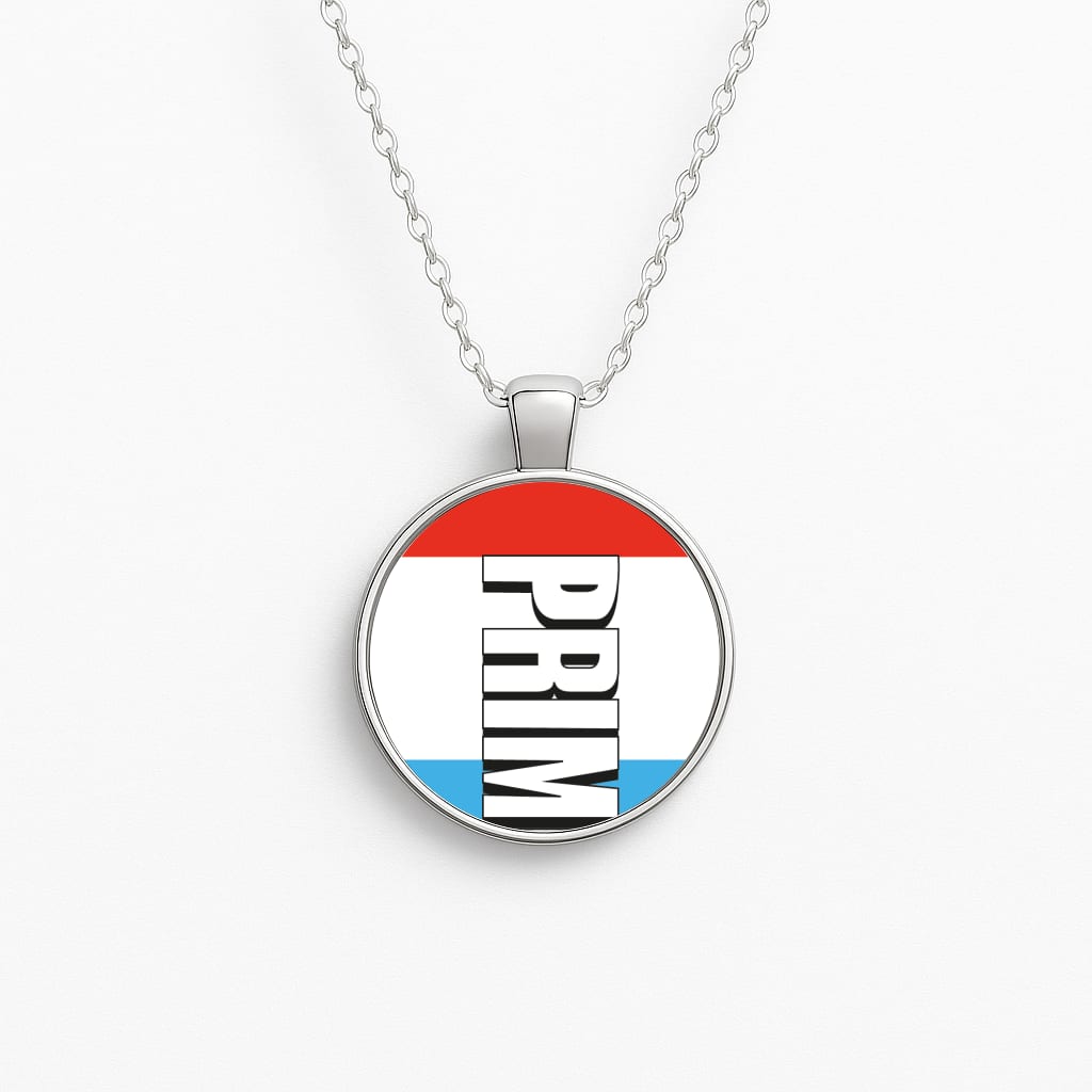 Prime - White And Red Circle Necklace