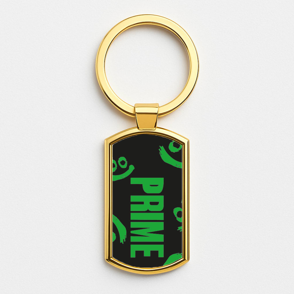 Prime - Green And Black Gold Keyring