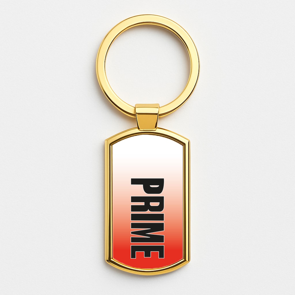 Prime - Red Gradient Gold Keyring