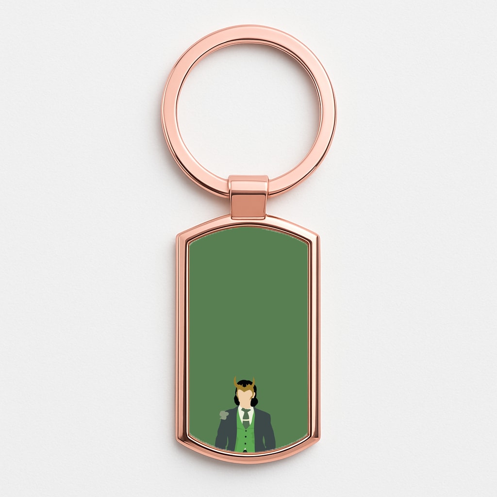 With Horns Rose Gold Keyring