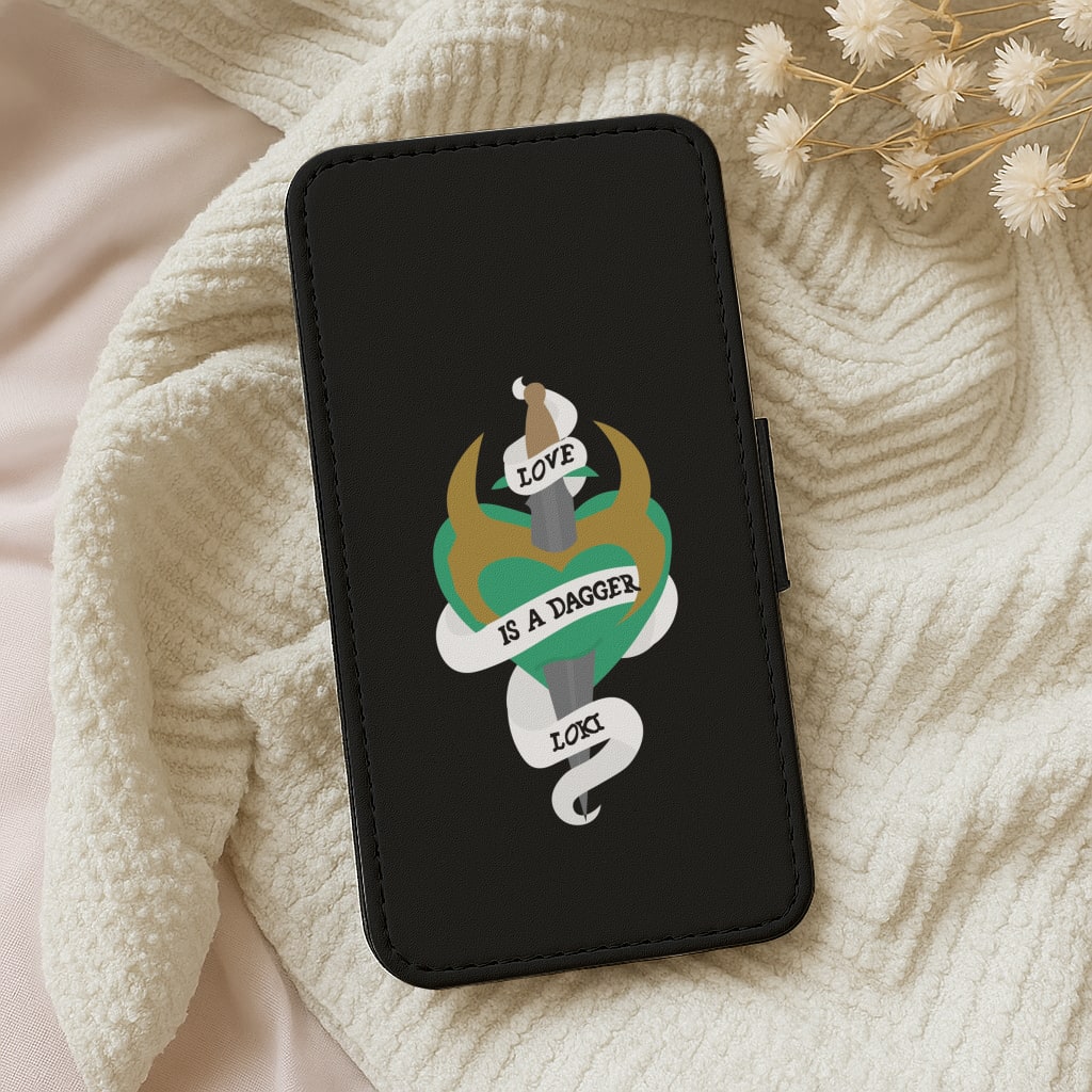 Love Is A Dagger Wallet Phone Case