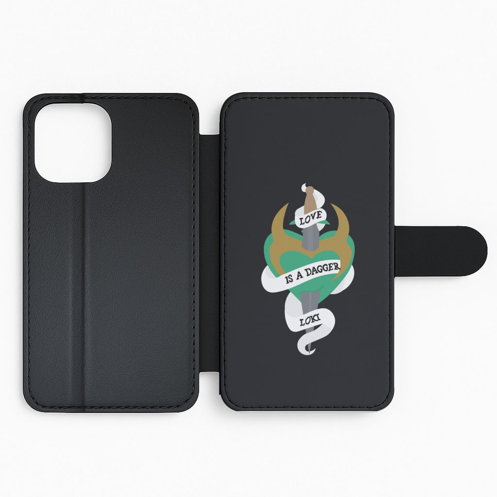 Love Is A Dagger Flip Phone Case