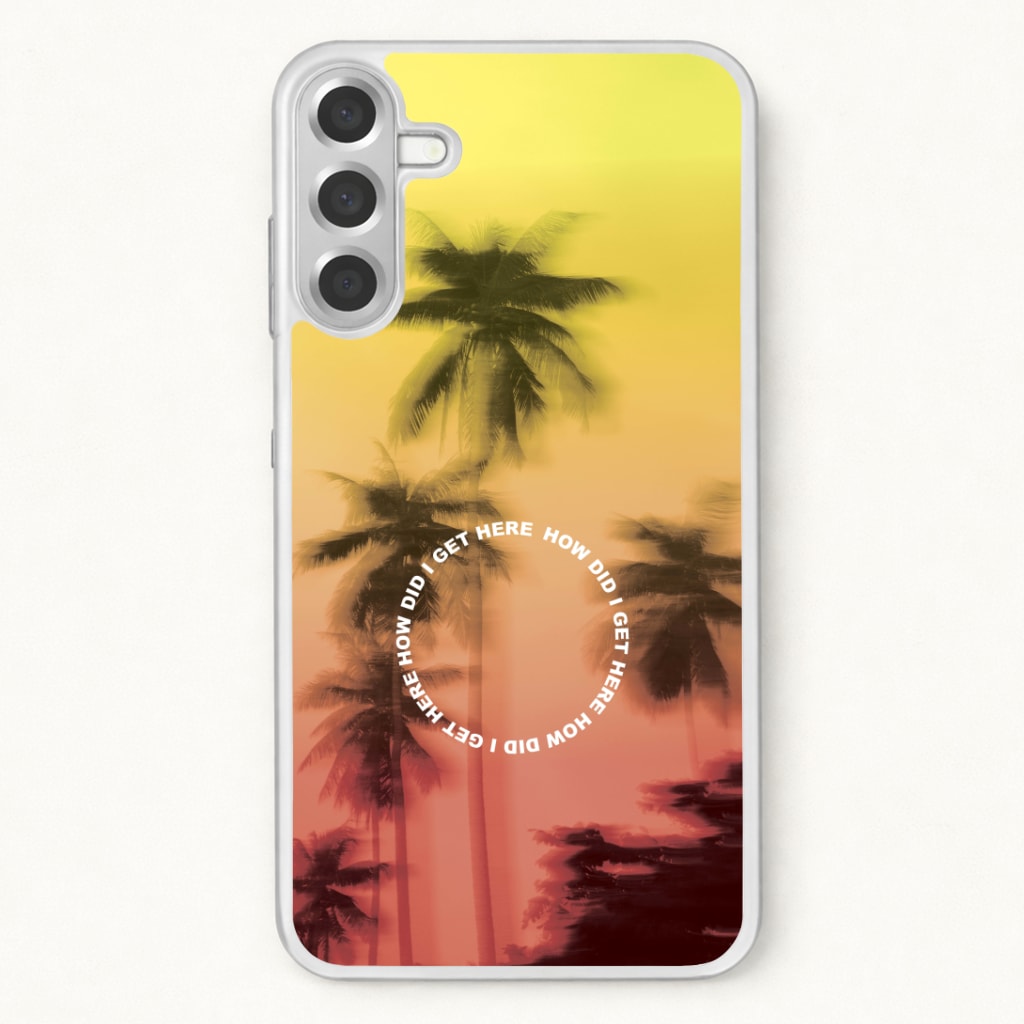 Palm Trees Circle Phone Case for Galaxy A37