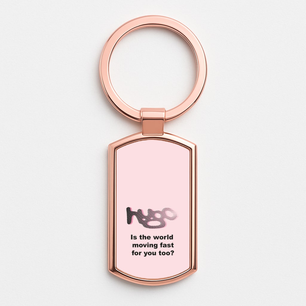 Pink Hugo - Rose Gold Keyring
