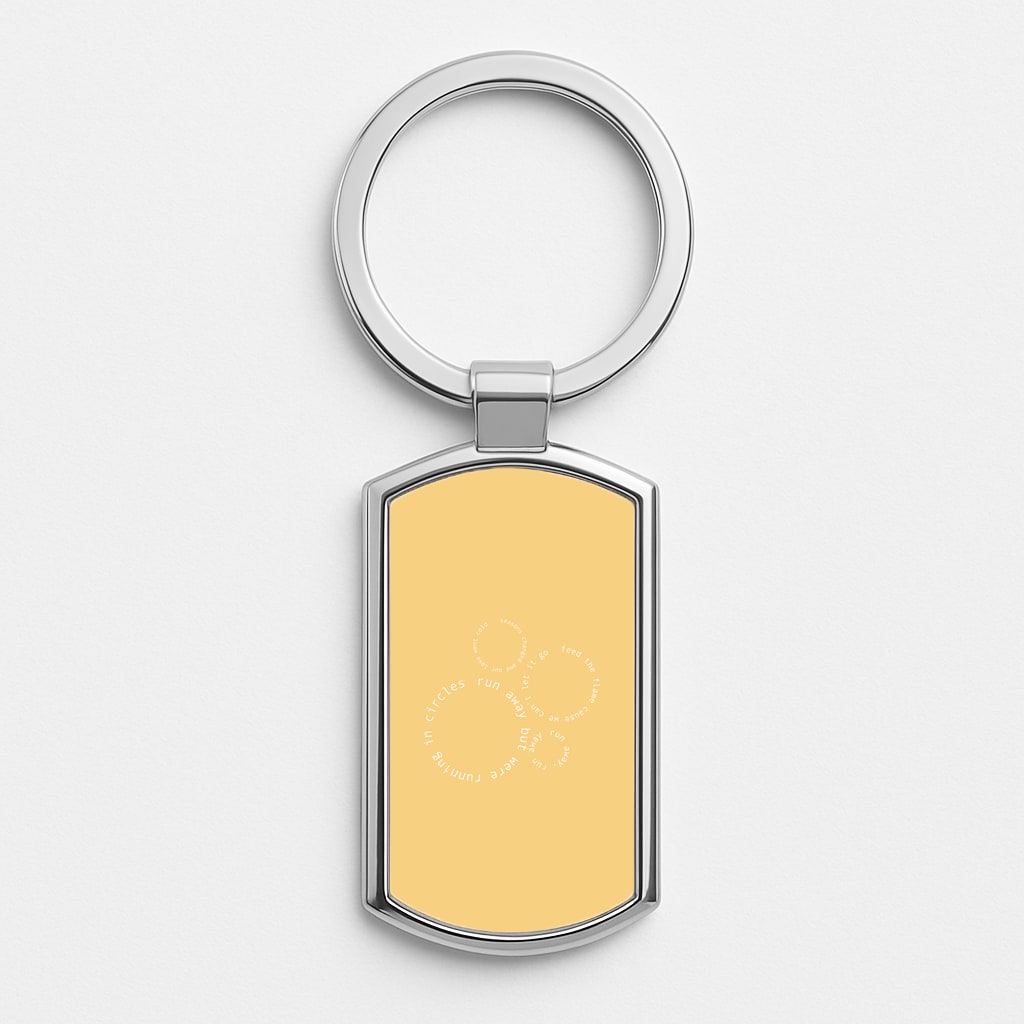 Running In Circles - Post Silver Keyring