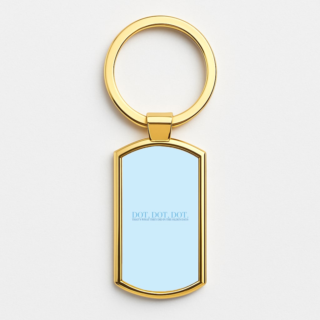 Dot, Dot, Dot Gold Keyring