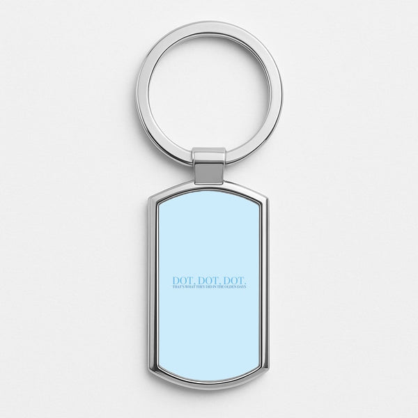 Dot, Dot, Dot Silver Keyring