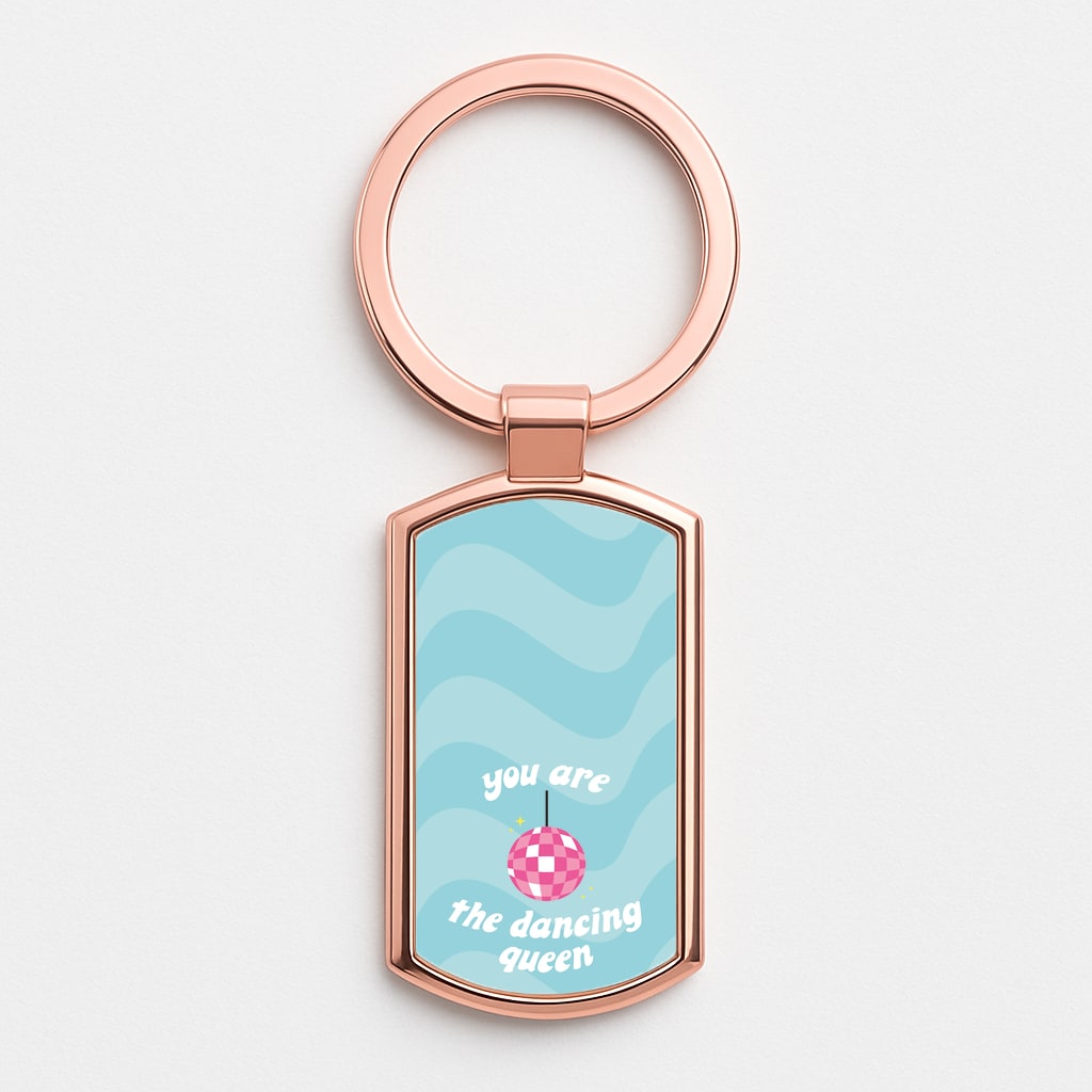 Dancing Queen Rose Gold Keyring