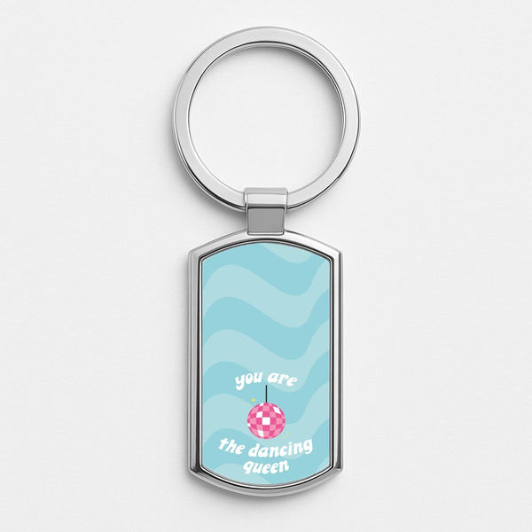 Dancing Queen Silver Keyring