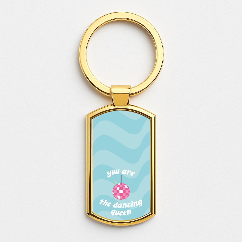 Dancing Queen Gold Keyring