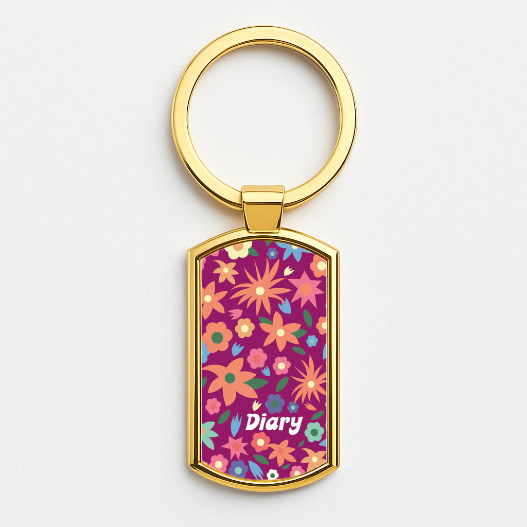 Diary Gold Keyring