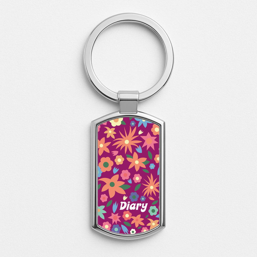Diary Silver Keyring