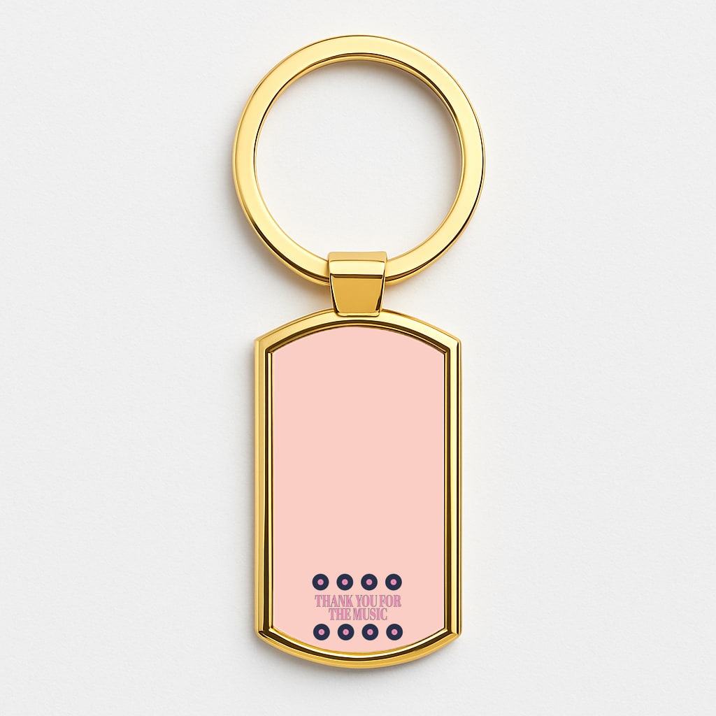 Thank You For The Music - Mamma Mia Gold Keyring