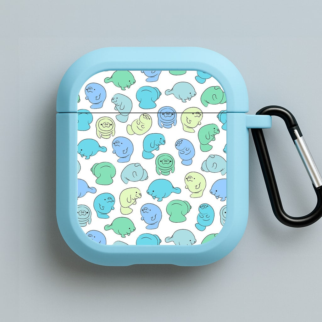 Manatee Party Blue AirPods Case