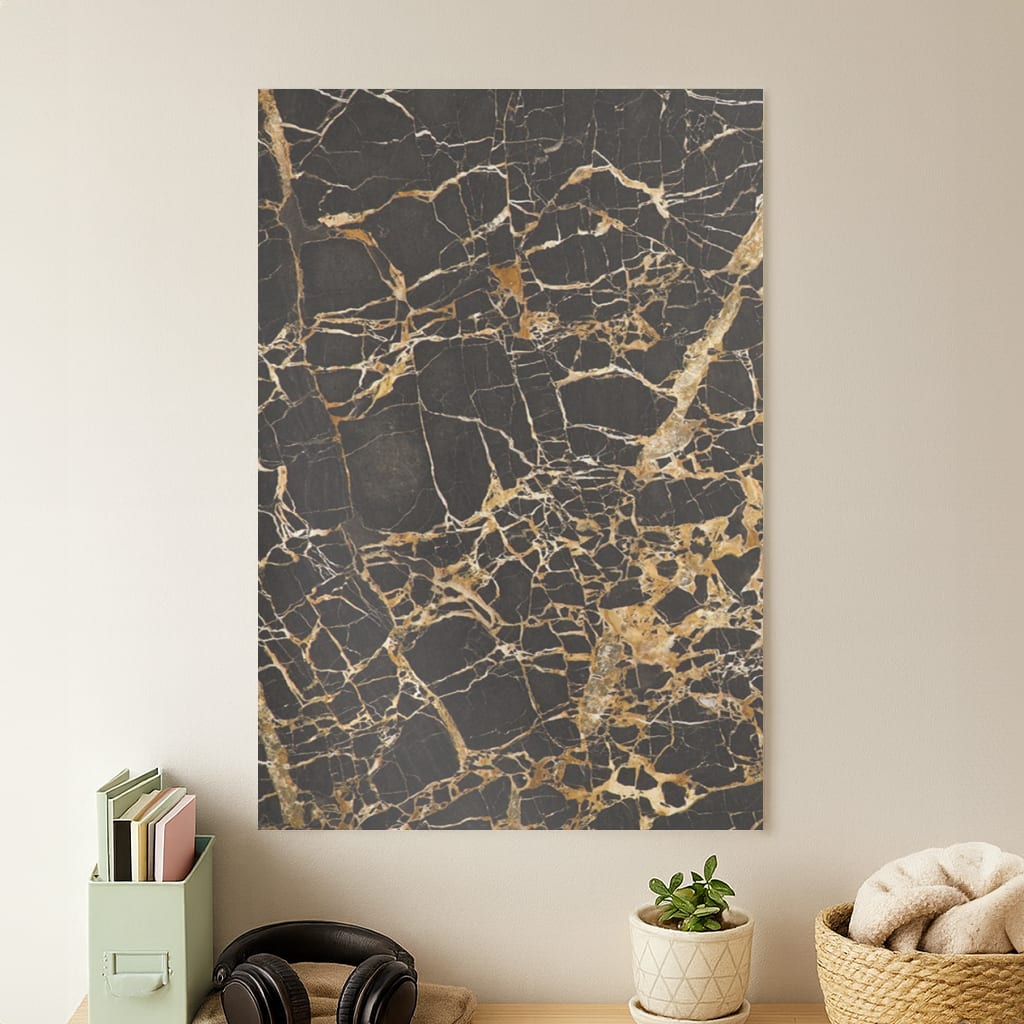 Black & Gold Marble Pattern Poster