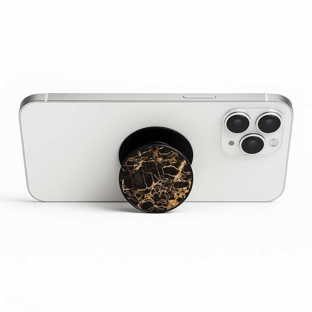 Black & Gold Marble Pattern Phone Stand