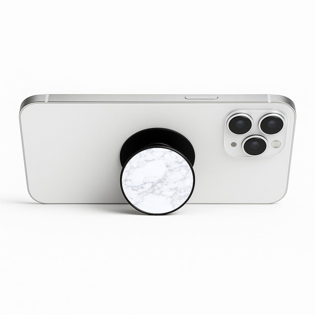 White Marble Pattern Phone Stand