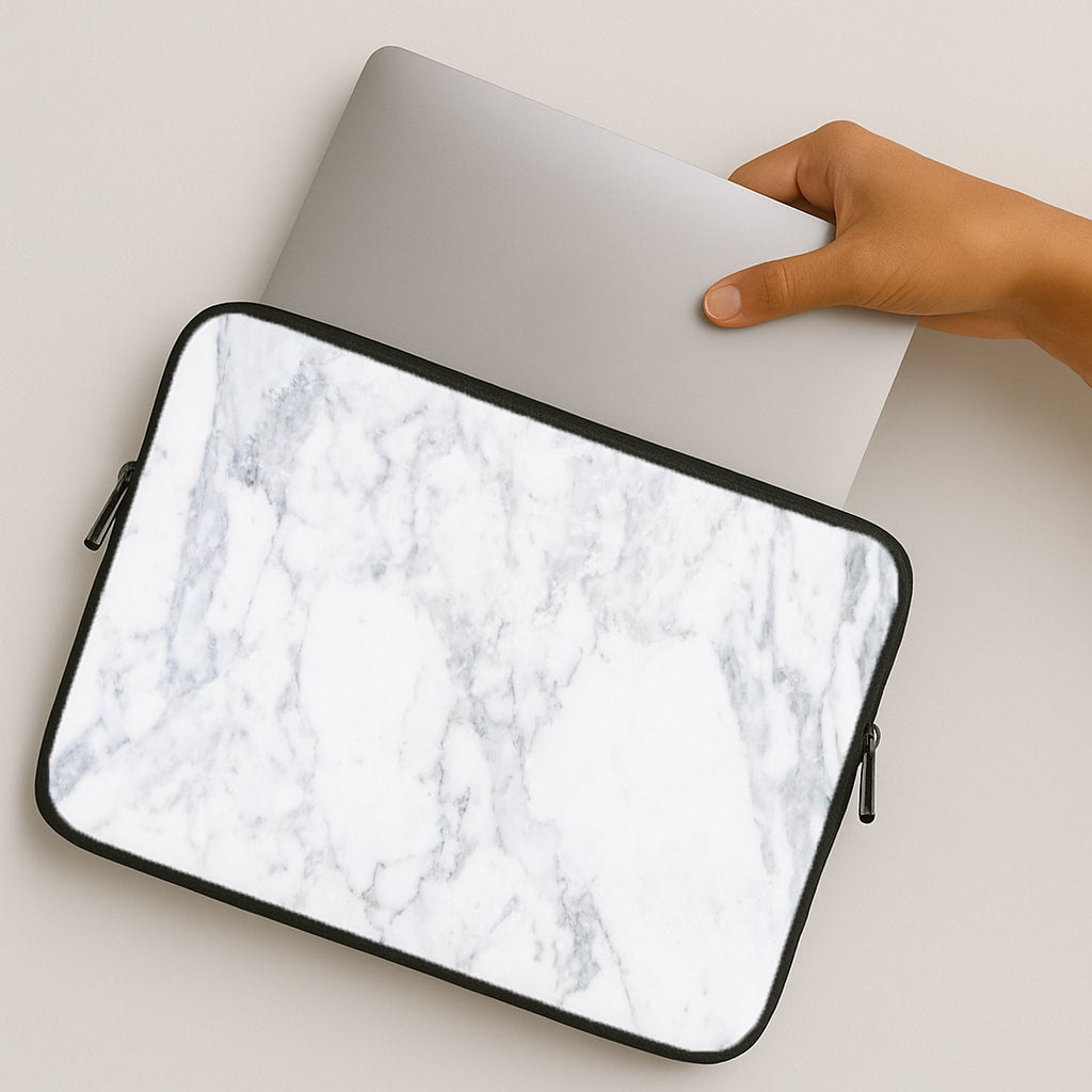 White Marble Pattern MacBook Case