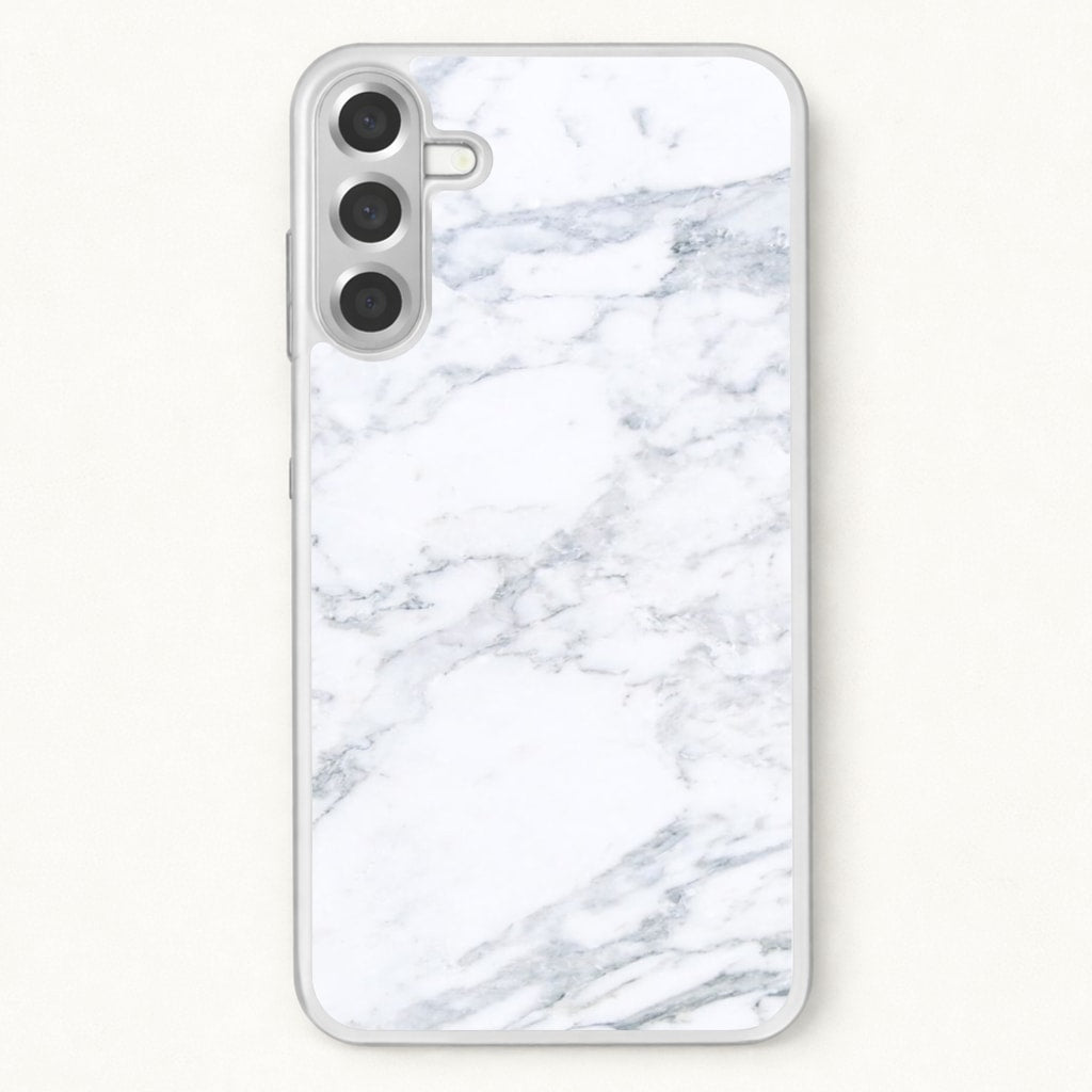 White Marble Pattern Phone Case for Galaxy A57