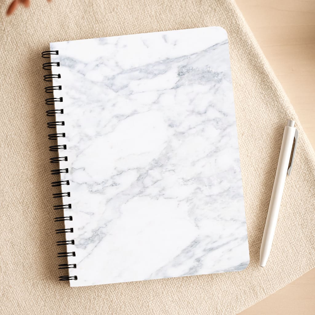 White Marble Pattern Notepad