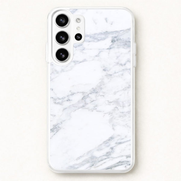 White Marble Pattern Phone Case for Galaxy S26 Ultra