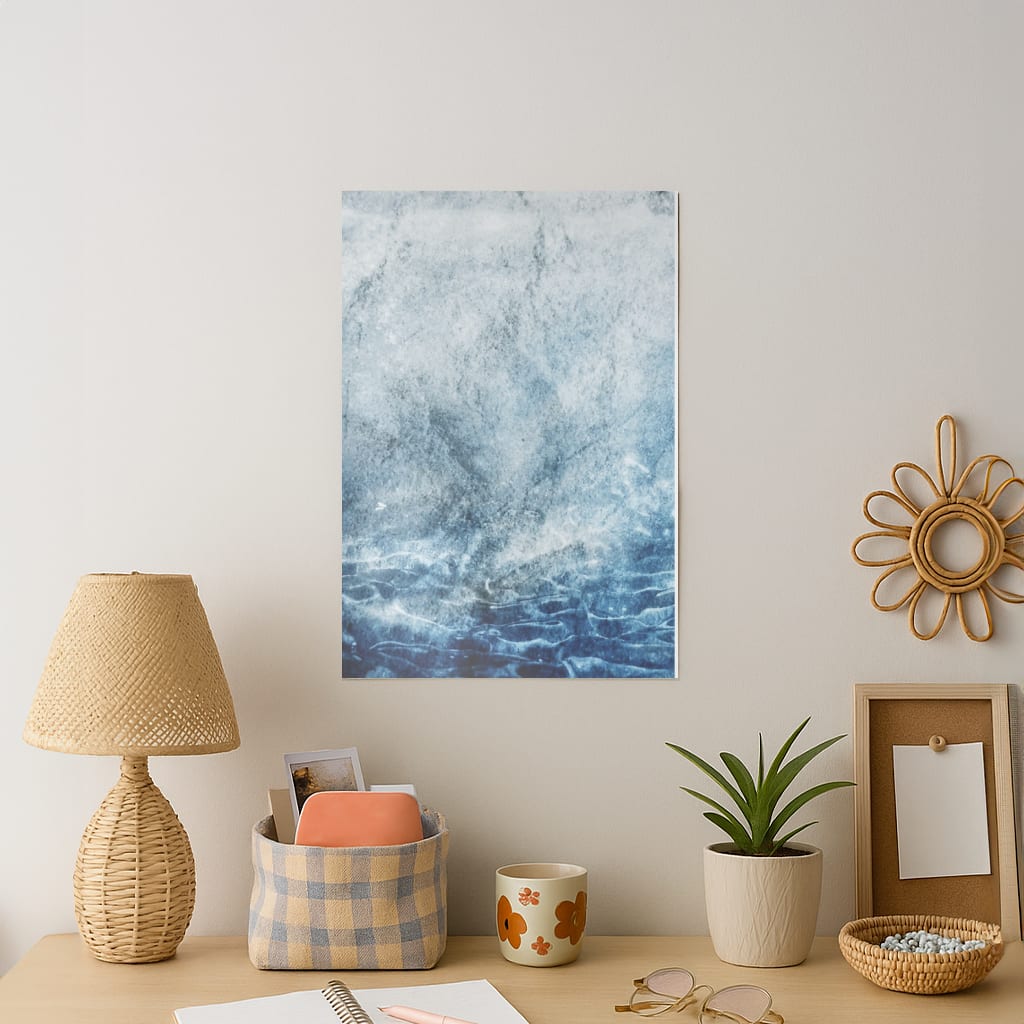 Sea Blue Marble Art Print