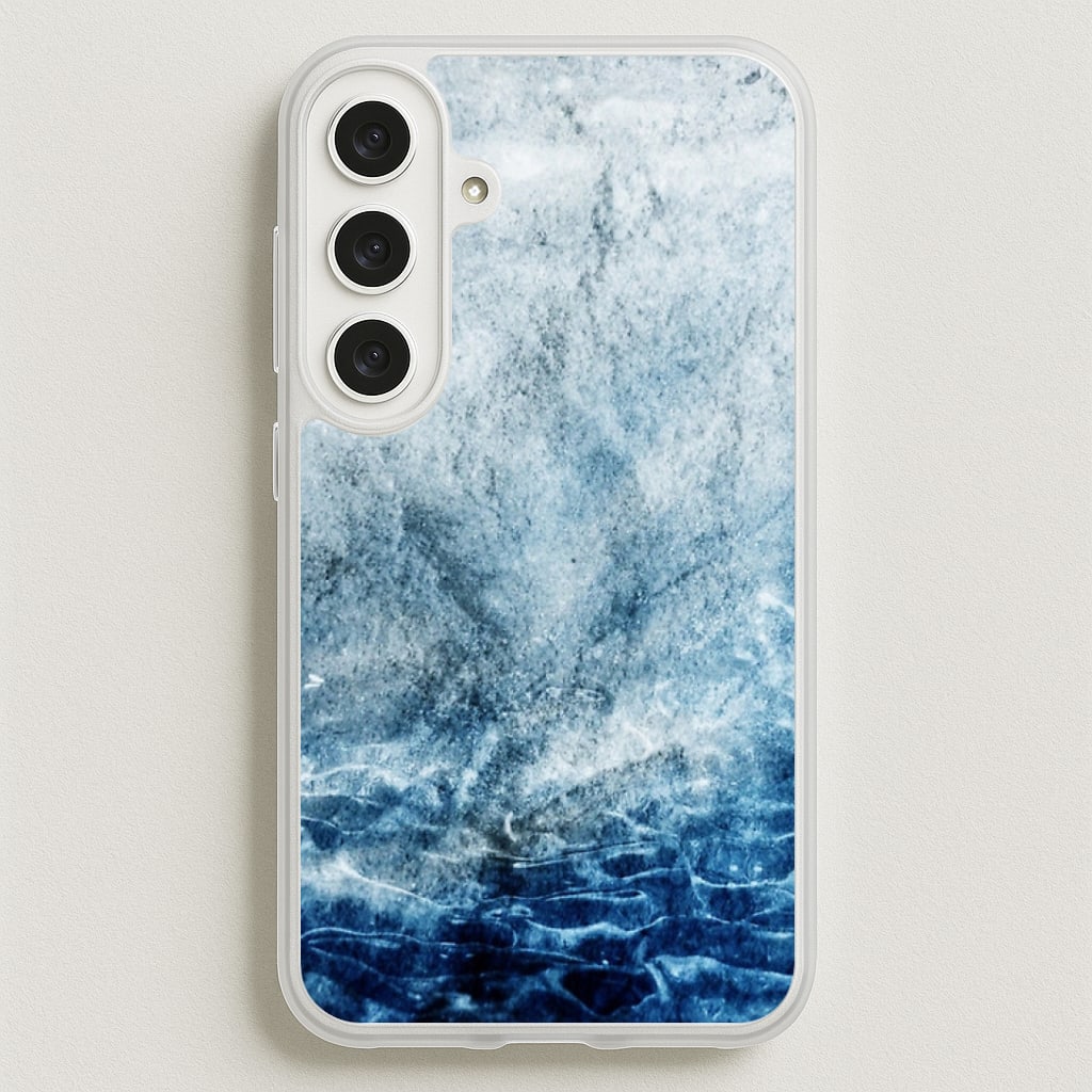 Sea Blue Marble Phone Case for Galaxy S25FE