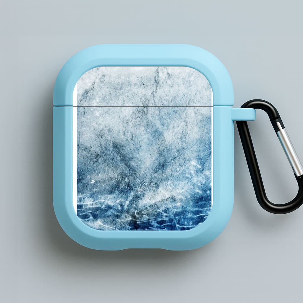 Sea Blue Marble Blue AirPods Case