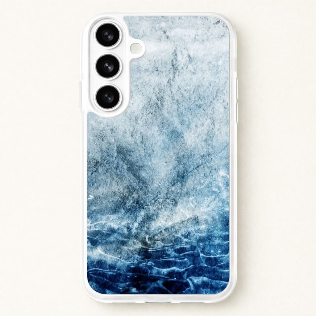 Sea Blue Marble Phone Case for Galaxy S26 Plus