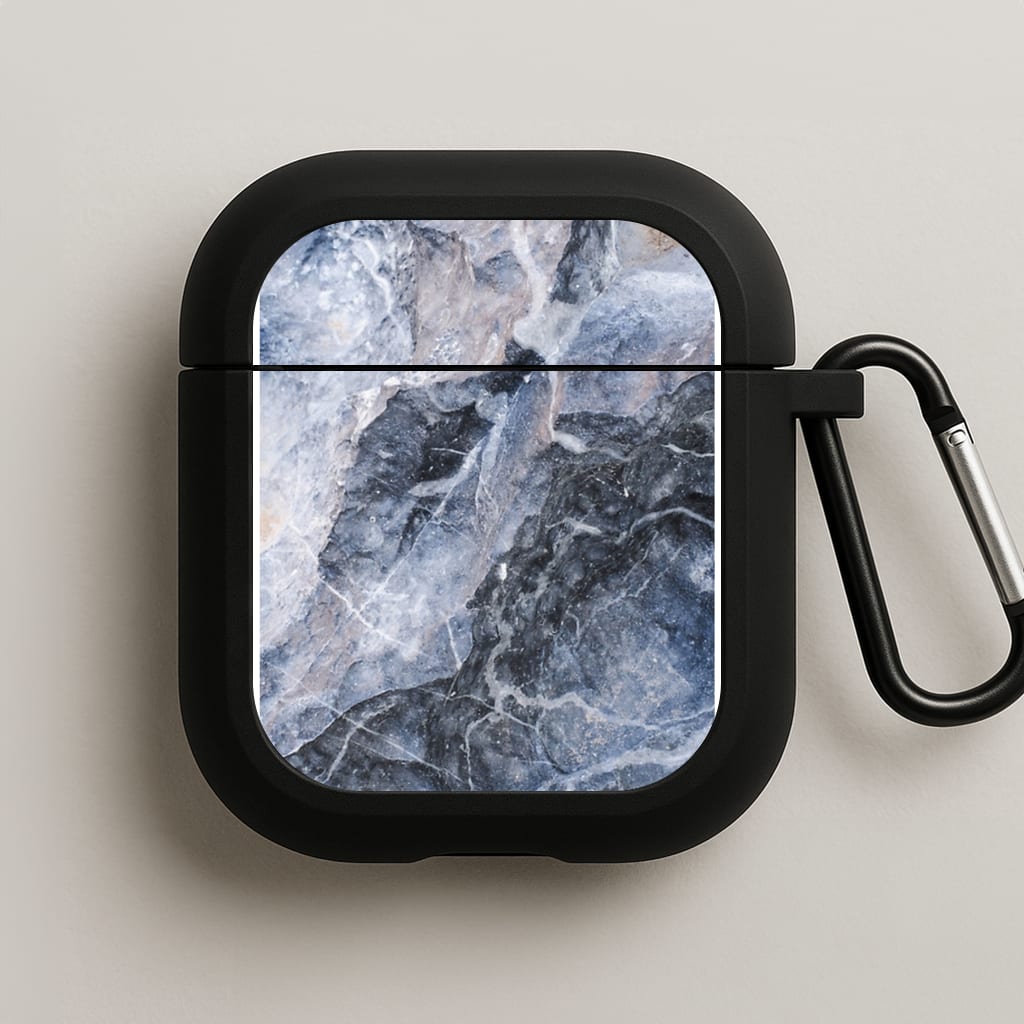 Grey and White Marble AirPods Case