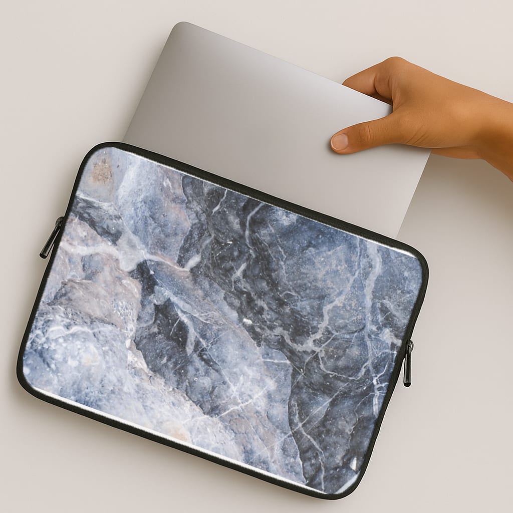 Grey and White Marble MacBook Case