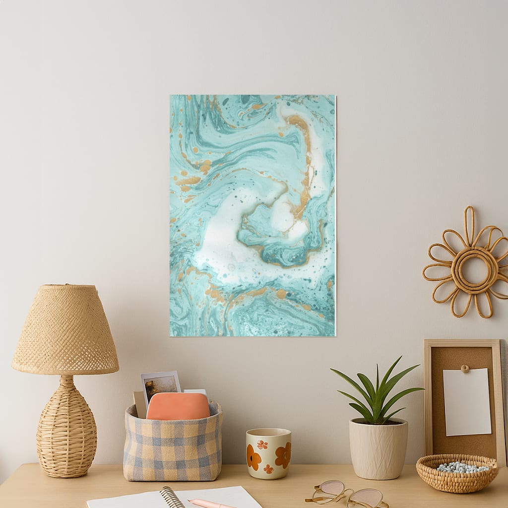 Green Marble Art Print