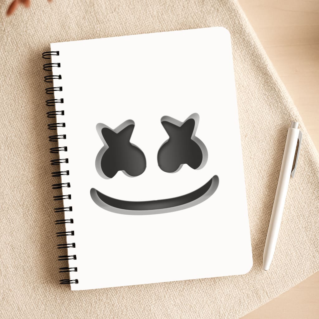 White Helmet DJ Helmet Notepad
