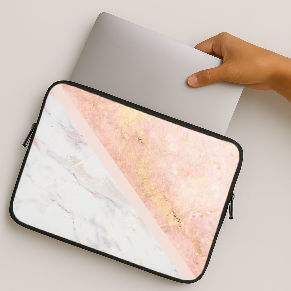 Marble and Rose Gold MacBook Case