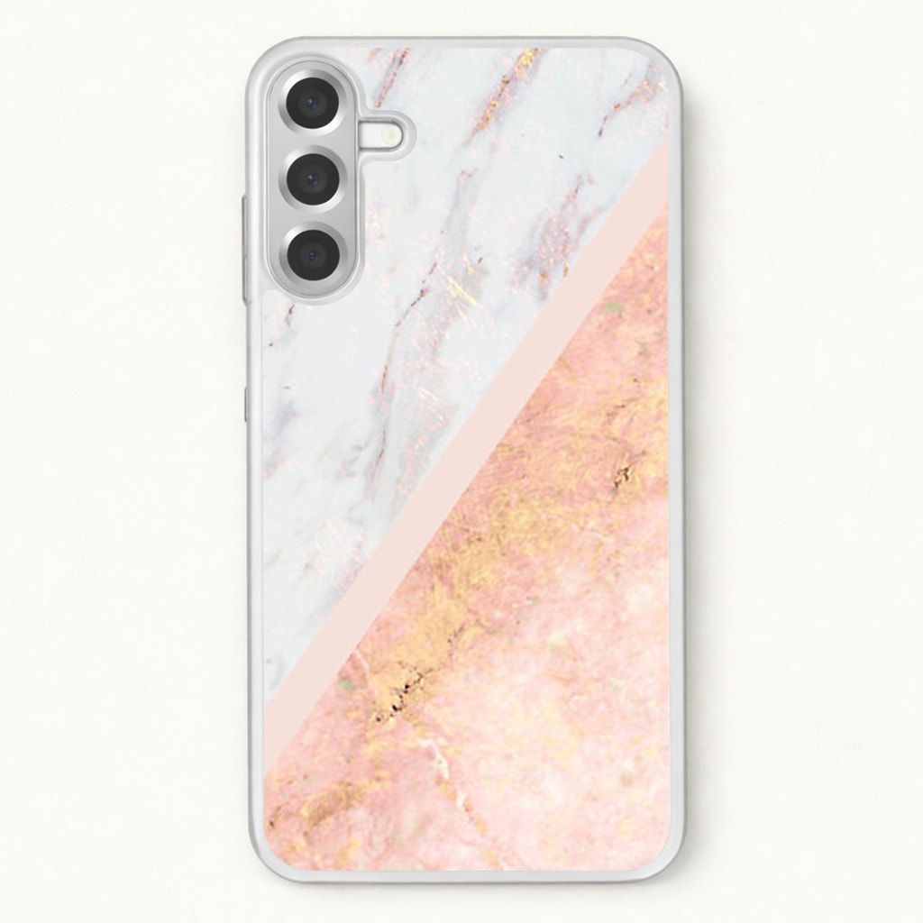 Marble and Rose Gold Phone Case for Galaxy A57