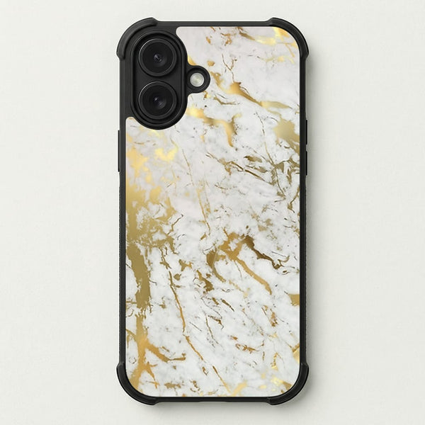 Gold Marble Splatter Phone Case — Bumper case