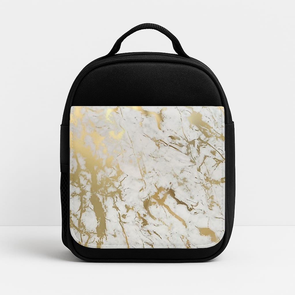 Gold Marble Splatter Insulated Lunchbox