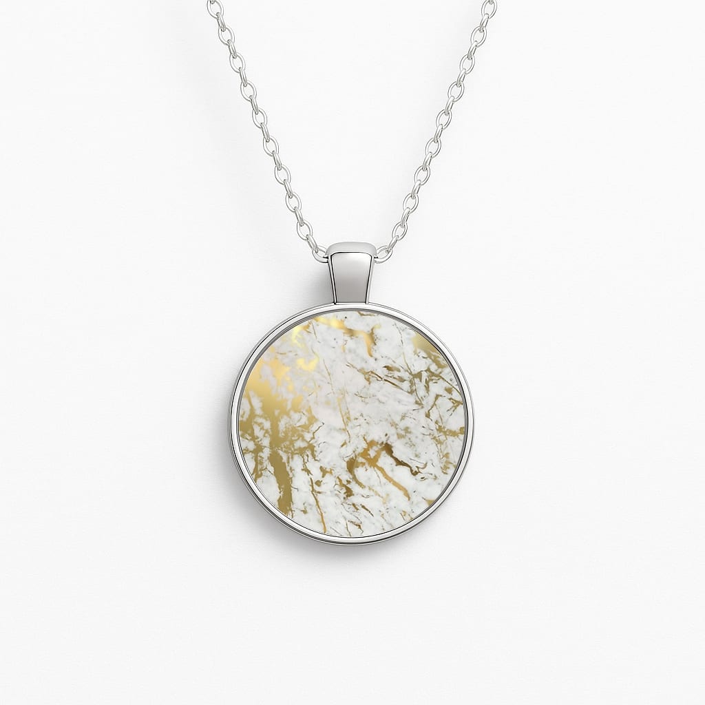 Gold Marble Splatter Necklace